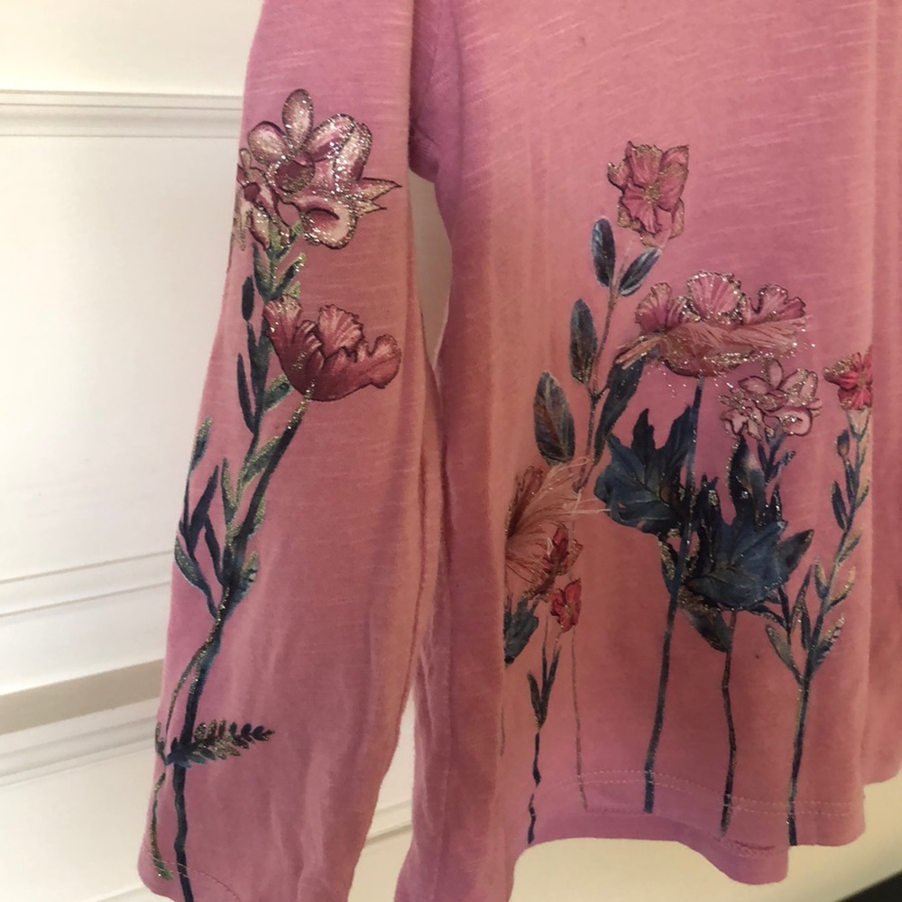 Zara Girls Long Sleeve Pink Top - Picture 5 of 7